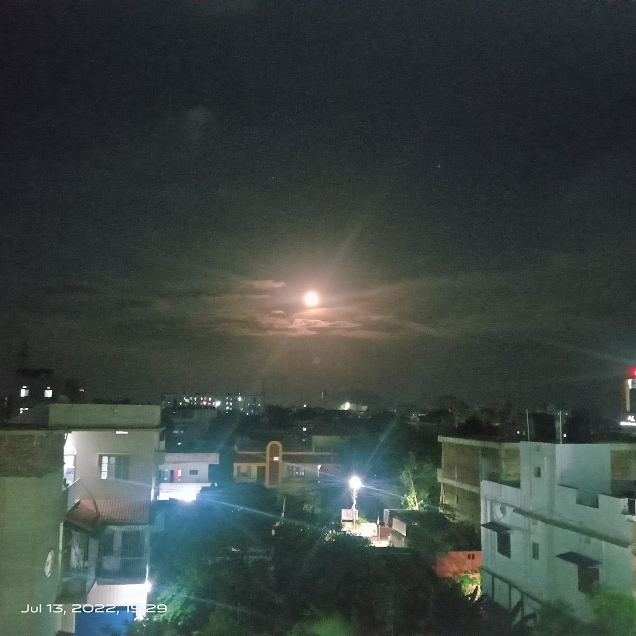 Brij Nandan Residency Hazaribagh moonlit city view